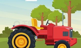 拖拉机漫画,农业机械的趣味演绎